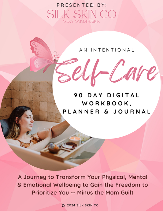 Undated 90 Day Self-Care Digital Planner, Workbook, & Journal